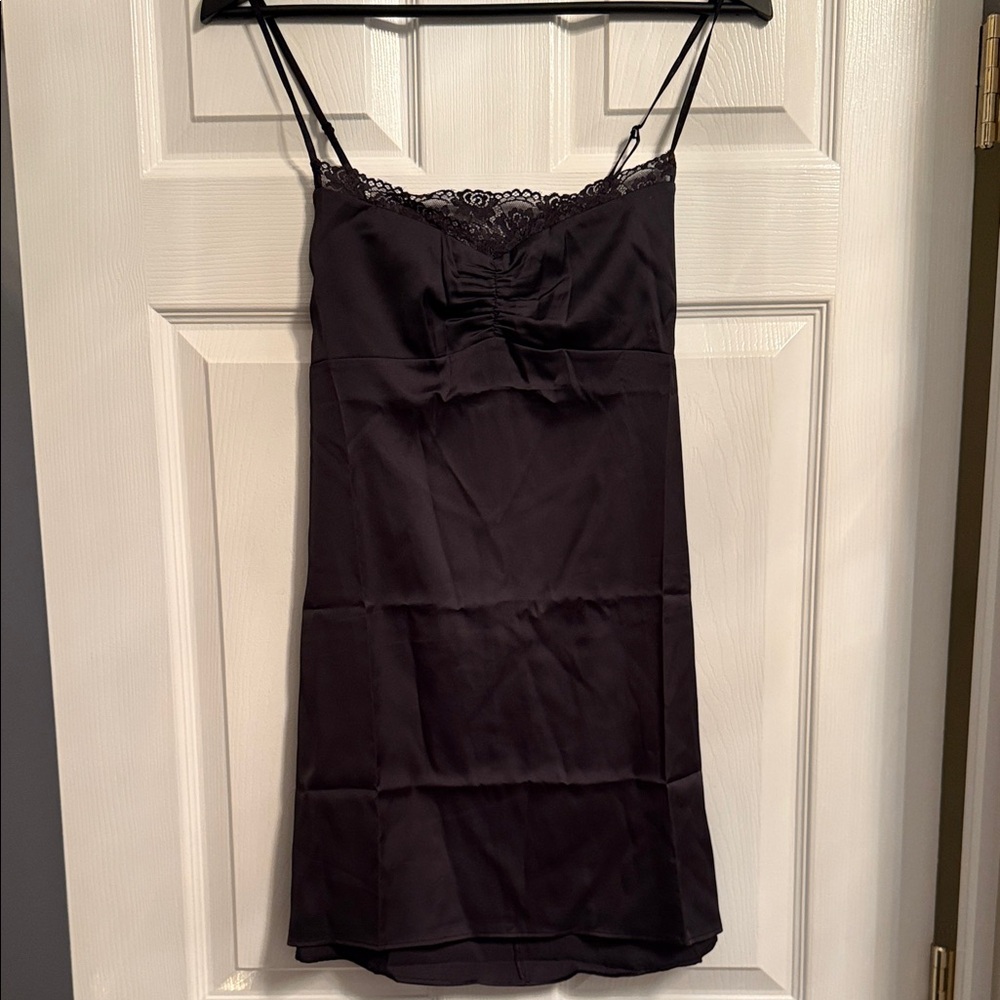 Urban Outfitters Black Lace Trim Chemise NWT